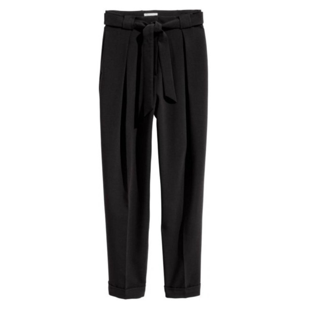 H&M Slacks w tie belt M/6